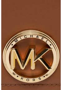 Michael Kors - MICHAEL KORS Brązowa torebka MD CHN MSGR. Kolor: brązowy. Materiał: skórzane. Styl: elegancki #6