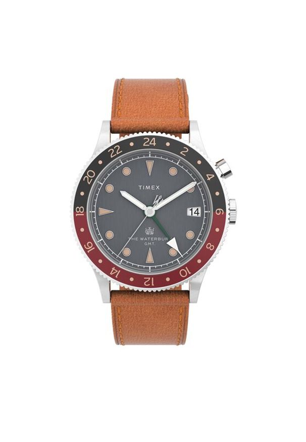 Timex Zegarek TW2V74000 Brązowy. Kolor: brązowy