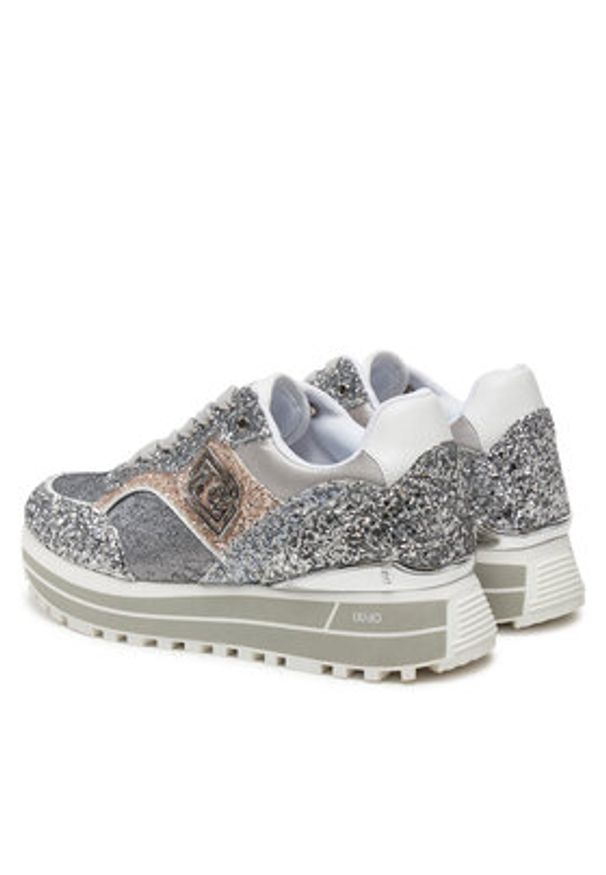 Liu Jo Sneakersy BA5015 TX007 Srebrny. Kolor: srebrny. Materiał: materiał
