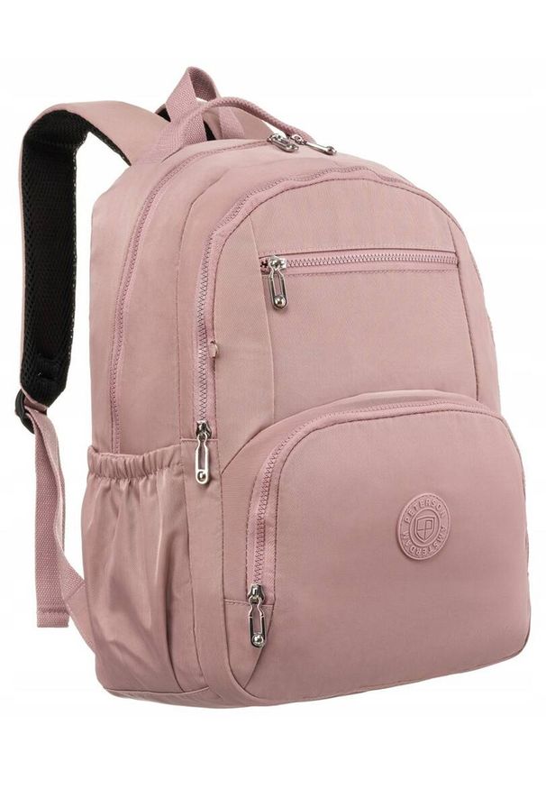 Plecak damski Peterson PTN 3304-CO liliowy. Kolor: liliowy. Materiał: materiał