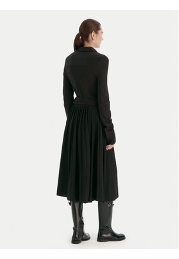 TOMMY HILFIGER - Tommy Hilfiger Sukienka koszulowa WW0WW48398 Czarny Regular Fit. Kolor: czarny. Materiał: wiskoza. Typ sukienki: koszulowe