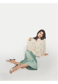 YAS Spódnica trapezowa Pella 26030737 Zielony Regular Fit. Kolor: zielony. Materiał: syntetyk