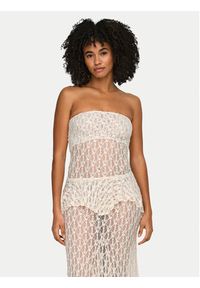 only - ONLY Top Aya 15375823 Kremowy Slim Fit. Kolor: kremowy. Materiał: syntetyk #6