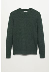 Mango Man - Sweter ANTIGUA. Okazja: na co dzień. Kolor: zielony. Materiał: bawełna, poliester, dzianina. Długość rękawa: długi rękaw. Długość: długie. Wzór: gładki. Styl: casual #5