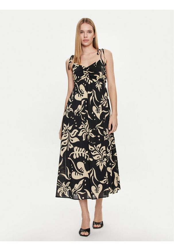 GAP - Gap Sukienka letnia 665831-00 Czarny Regular Fit. Kolor: czarny. Materiał: bawełna, wiskoza. Sezon: lato