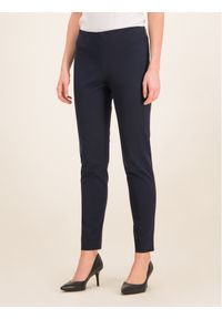 Lauren Ralph Lauren Spodnie materiałowe 200631310 Granatowy Slim Fit. Kolor: niebieski. Materiał: wiskoza