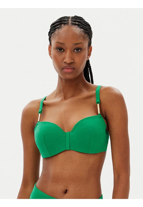 Chantelle Góra od bikini Hera C16WN5 Zielony. Kolor: zielony. Materiał: syntetyk