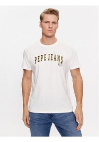 Pepe Jeans T-Shirt Ronell PM508707 Biały Regular Fit. Kolor: biały #1