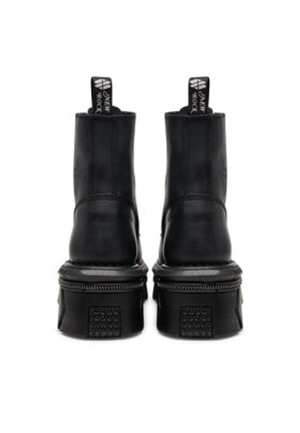 NEW ROCK Glany M-MILI084N-S6 Czarny. Kolor: czarny. Materiał: skóra. Styl: rockowy