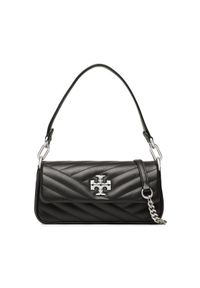 Tory Burch Torebka Kira Chevron Small Flap Shoulder Bag 90456 Czarny. Kolor: czarny. Materiał: skórzane #1