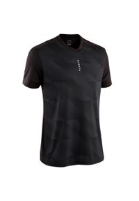 KIPSTA - Koszulka piłkarska dla dorosłych Kipsta F500. Kolor: czarny. Materiał: poliester, tkanina, materiał. Sport: piłka nożna #1