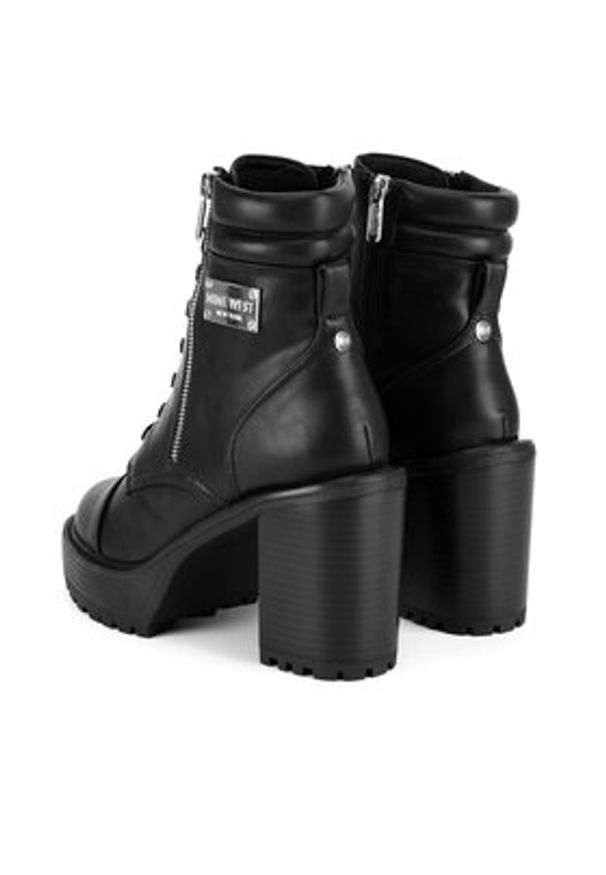 Nine West Trzewiki WFA3363-1 Czarny. Kolor: czarny. Materiał: materiał