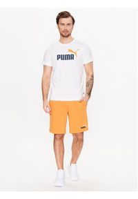 Puma T-Shirt Ess 586759 Biały Regular Fit. Kolor: biały. Materiał: bawełna