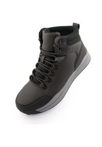 HSN - Wodoodporne męskie buty zimowe Ahman Black - Rozmiar 45. Kolor: czarny. Materiał: polar. Sezon: zima. Sport: turystyka piesza #1