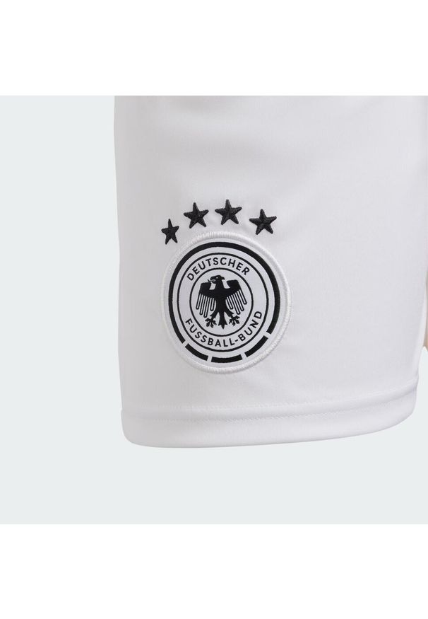 Adidas - Szorty Germany 24 Home Kids. Kolor: biały. Materiał: materiał