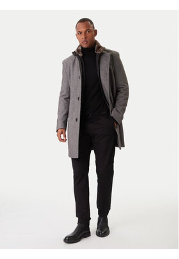 Bugatti Płaszcz przejściowy 821429-84204 D Szary Regular Fit. Kolor: szary. Materiał: syntetyk