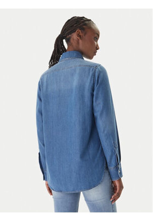 Liu Jo Koszula jeansowa UA6339 D4851 Granatowy Regular Fit. Kolor: niebieski. Materiał: bawełna