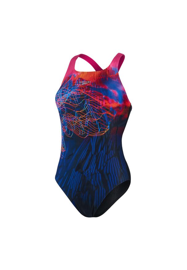 Damski jednoczęściowy kostium kąpielowy Speedo End+ Placem Dig Medalist. Kolor: czarny