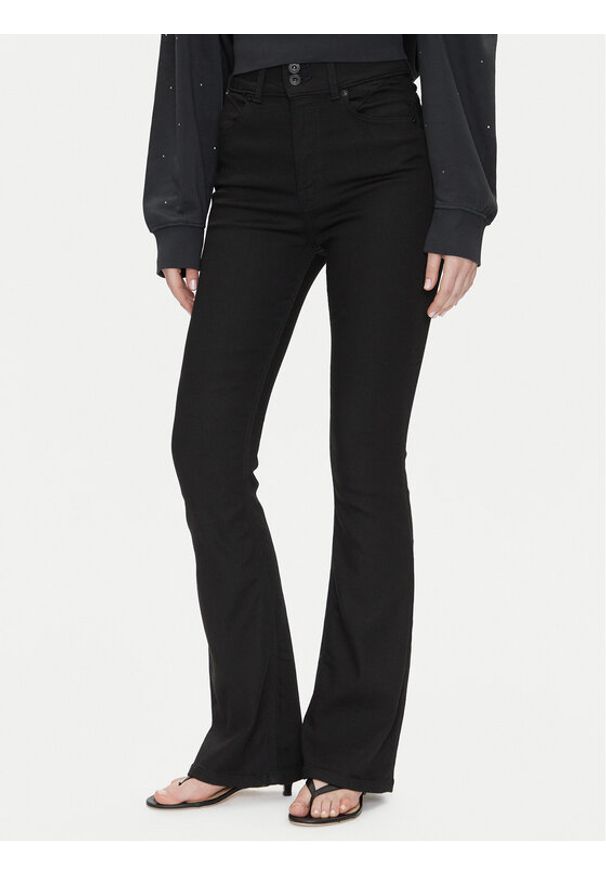 Pepe Jeans Jeansy PL204905 Czarny Flare Fit. Kolor: czarny