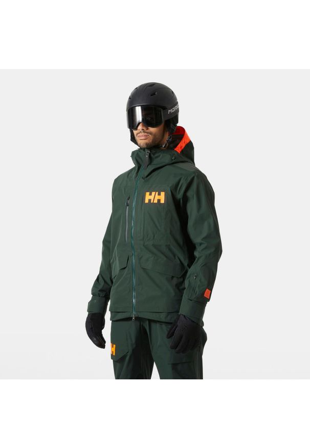 Kurtka narciarska Helly Hansen Ridge Infinity. Kolor: zielony, czarny, wielokolorowy. Sezon: zima. Sport: narciarstwo