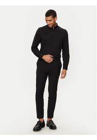 Calvin Klein Koszula K10K113339 Czarny Slim Fit. Kolor: czarny. Materiał: bawełna