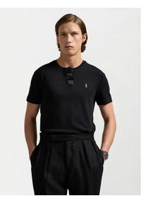 Polo Ralph Lauren T-Shirt 710740727 Czarny Slim Fit. Typ kołnierza: polo. Kolor: czarny. Materiał: bawełna