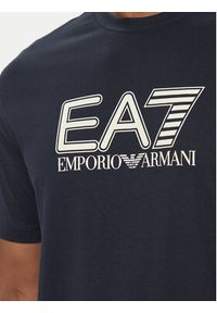 EA7 Emporio Armani T-Shirt 6DPT81 PJVPZ 1562 Granatowy Regular Fit. Kolor: niebieski. Materiał: bawełna