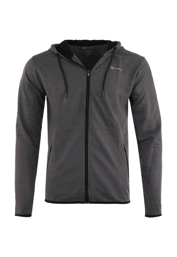 MCKEEVER - Bluza z Kapturem McKees Szary Melanż - Komfort i Styl. Typ kołnierza: kaptur. Kolor: szary. Materiał: bawełna, poliester. Wzór: melanż