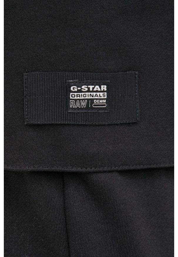 G-Star RAW - G-Star Raw spodnie dresowe męskie kolor czarny gładkie. Kolor: czarny. Materiał: dresówka. Wzór: gładki