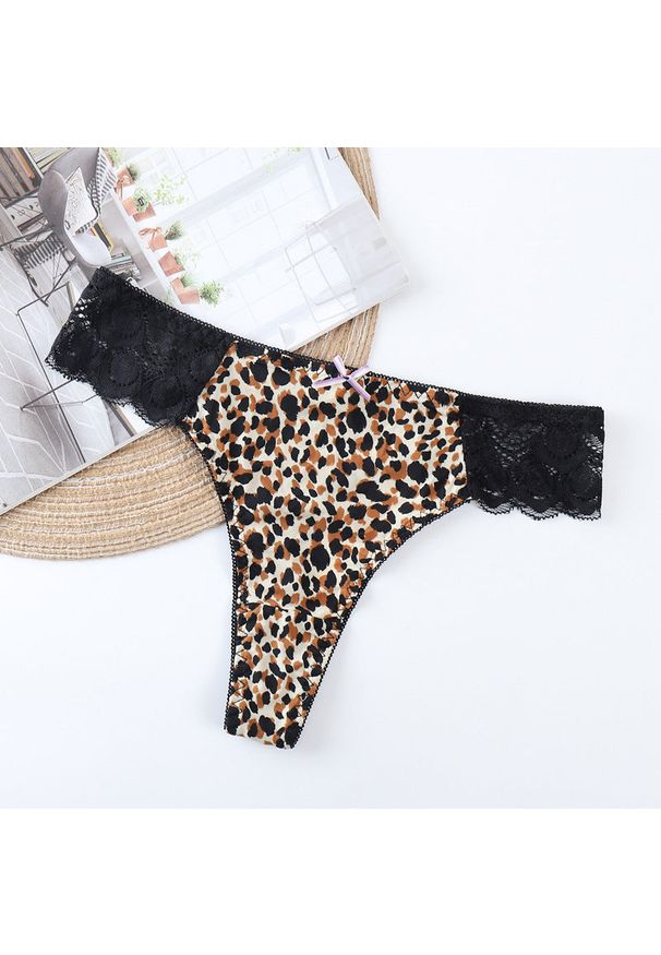 Intica - Majtki z koronką na biodrach z kokardką Ainikki. Materiał: koronka. Wzór: koronka