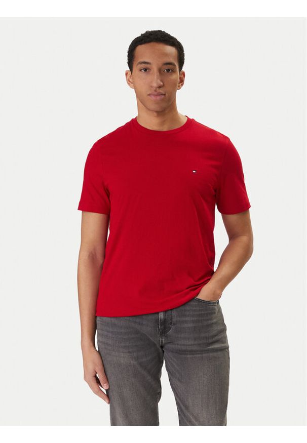 TOMMY HILFIGER - Tommy Hilfiger T-Shirt Ess Seasonal MW0MW39995 Czerwony Regular Fit. Kolor: czerwony. Materiał: bawełna
