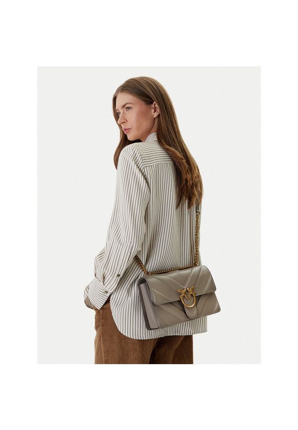 Pinko - Torebka PINKO. Kolor: szary