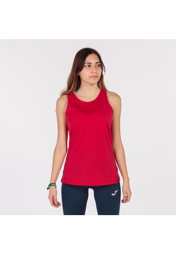 Czarny Tanktop Joma Oasis dla Pań - Lekki i Oddychający. Kolor: czerwony. Materiał: bawełna. Sport: fitness