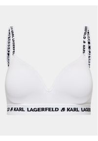 Karl Lagerfeld - KARL LAGERFELD Biustonosz top Logo 230W2108 Biały. Kolor: biały. Materiał: lyocell