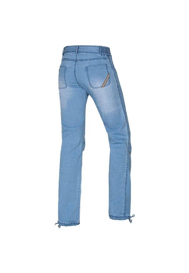 OCUN - Spodnie wspinaczkowe damskie Ocun Inga Jeans. Kolor: niebieski. Materiał: jeans, materiał. Sport: wspinaczka