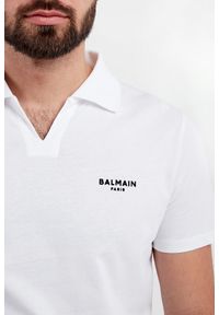 Balmain - Polo męskie z logo BALMAIN. Typ kołnierza: polo. Materiał: bawełna. Wzór: nadruk. Styl: klasyczny #3