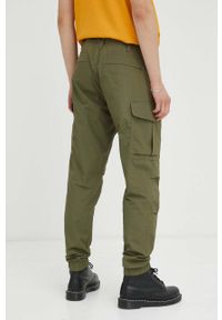G-Star RAW - G-Star Raw spodnie bawełniane kolor zielony proste. Kolor: zielony. Materiał: bawełna #3