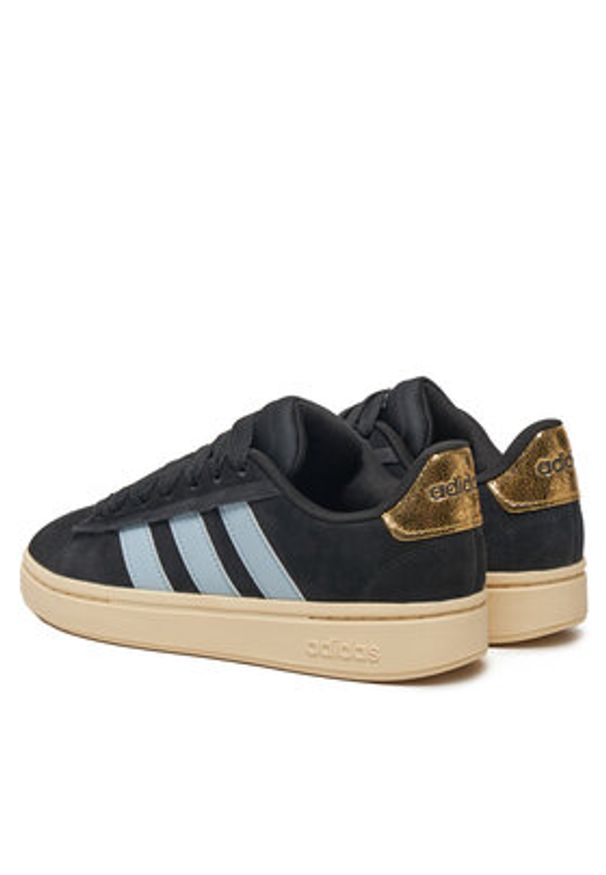 Adidas - adidas Sneakersy Grand Court Alpha 00s JH8671 Czarny. Kolor: czarny. Materiał: zamsz, skóra