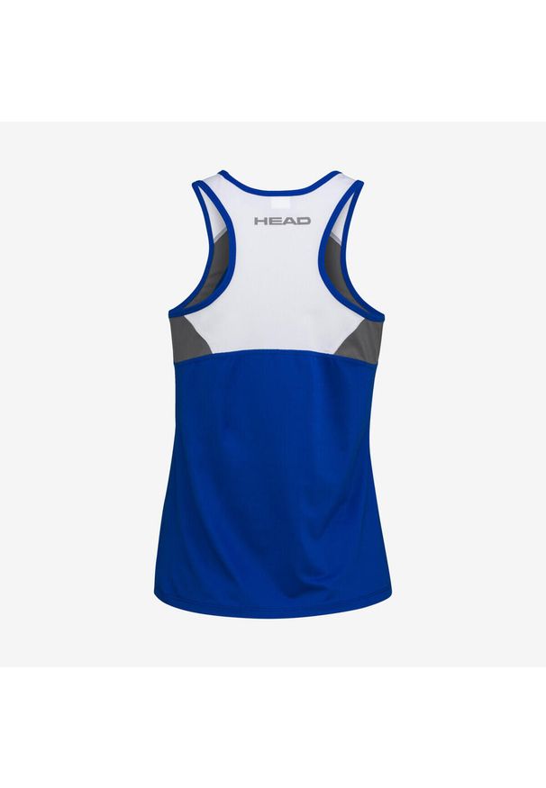 Head - Koszulka bez rękawów damska CLUB 22 Tank Top. Kolor: niebieski. Materiał: poliester. Długość rękawa: bez rękawów. Wzór: aplikacja