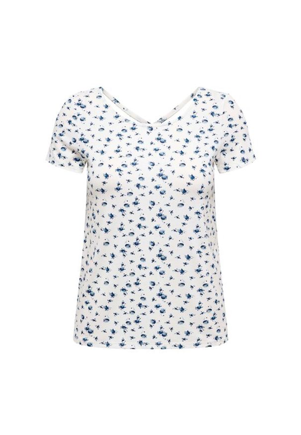 only - ONLY Bluzka Bera 15368588 Biały Regular Fit. Kolor: biały. Materiał: wiskoza