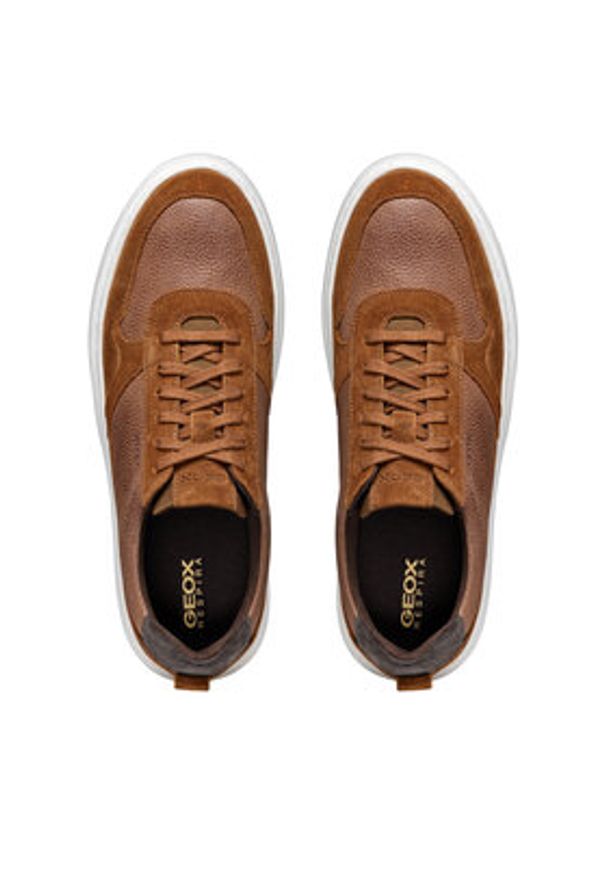 Geox Sneakersy U Deiven U465WA 02247 C6003 Brązowy. Kolor: brązowy. Materiał: skóra