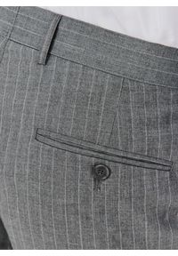 Pako Lorente - PAKO LORENTE – Szare spodnie garniturowe w prążek. Kolor: szary. Materiał: poliester, wiskoza. Wzór: prążki. Styl: elegancki #8