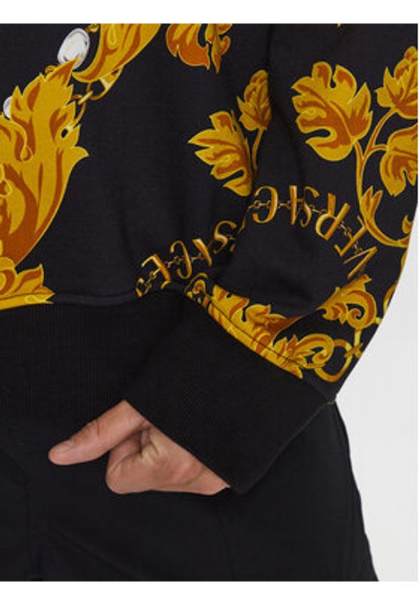 Versace Jeans Couture Bluza 75GAI3C0 Czarny Regular Fit. Kolor: czarny. Materiał: bawełna