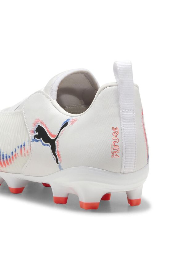 Puma - Młodzieżowe buty piłkarskie FUTURE 8 MATCH FG/AG bez sznurowadeł PUMA. Kolor: wielokolorowy, biały, czerwony, czarny. Sport: piłka nożna