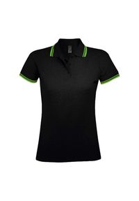 SOL'S - Damska Koszulka Polo Pasadena. Typ kołnierza: polo. Kolor: żółty, wielokolorowy, czarny, zielony