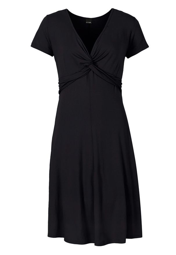 Sukienka z dżerseju bonprix czarny. Kolor: czarny. Materiał: jersey
