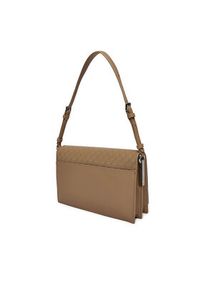 Calvin Klein Torebka Ck Elongated Shoulder Bag_Mono K60K613139 Beżowy. Kolor: beżowy. Materiał: skórzane