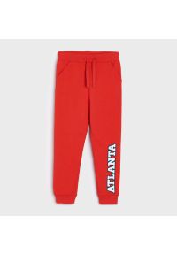 Sinsay - Spodnie dresowe - Czerwony. Kolor: czerwony