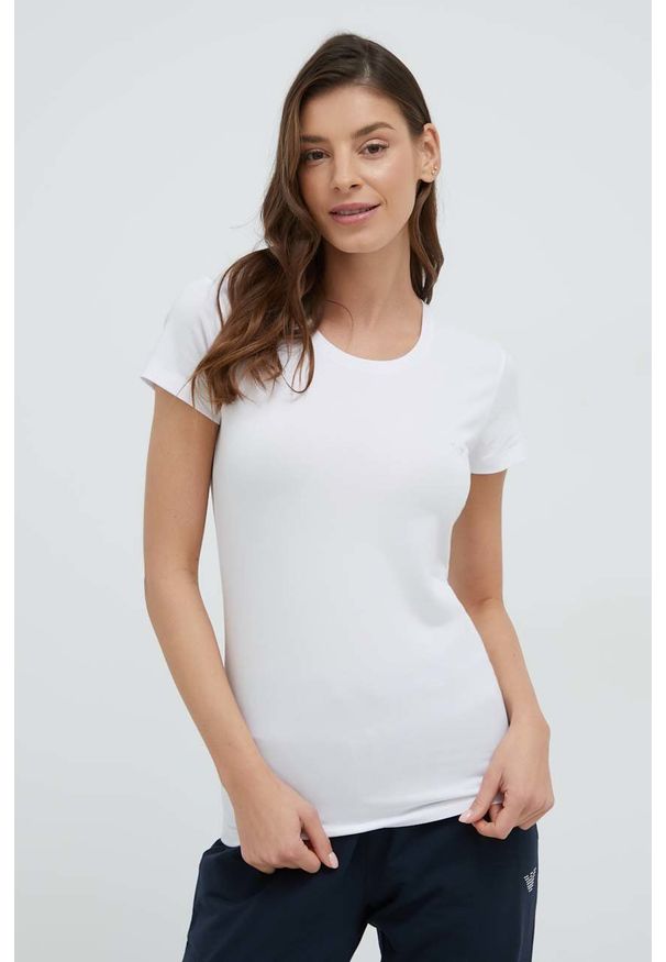 Emporio Armani Underwear t-shirt lounge kolor biały. Okazja: na co dzień. Kolor: biały. Materiał: materiał, dzianina. Styl: casual