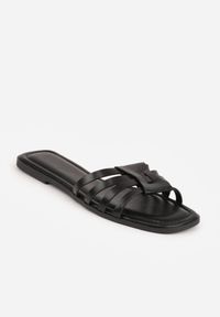 Born2be - Czarne Klapki z Cienkimi Paseczkami Helarah. Okazja: na co dzień, na spacer. Kolor: czarny. Styl: casual, klasyczny, elegancki #8